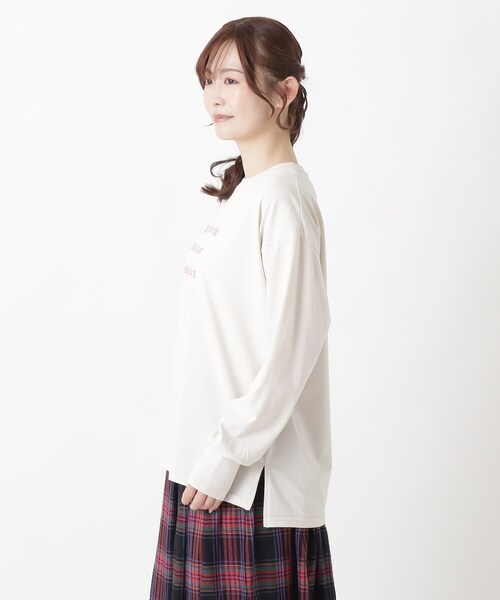 one'sterrace(ワンズテラス)の「【ひんやり】クルーネック プリントプルオーバー(Tシャツ/カットソー・レディース・ベージュ系8/ブラック系8/ホワイト系9/グレー系その他7・02)」の18枚目の写真