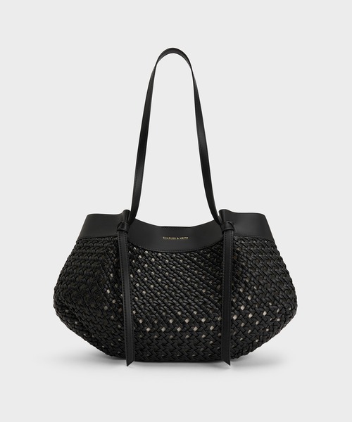 CHARLES & KEITH（チャールズ & キース）の「Calla カルラ ウーブン トートバッグ（トートバッグ・レディース・チョコ/ブラック・L）」の16枚目の写真