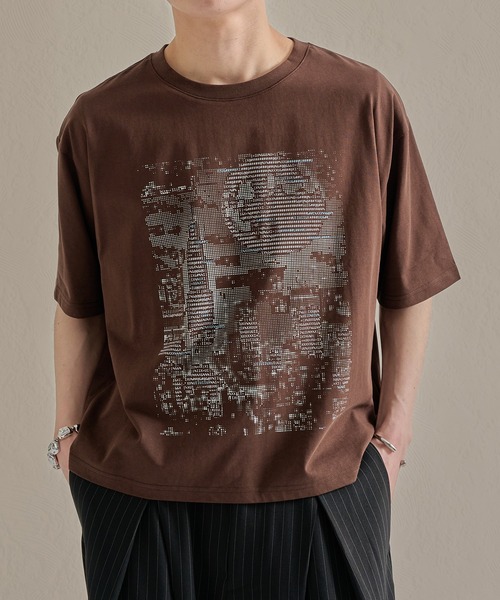 epnok(エプノック)の「ファンクショナルグラフィックルーズ半袖Tee(Tシャツ/カットソー・メンズ・ネイビー系3/ホワイト系1/グレー系2/ブラウン系1/ホワイト系2/ブラウン系3/ホワイト系3/ネイビー系1/ブラック系1/ライトグレー系2・LARGE/SMALL/MEDIUM)」の8枚目の写真