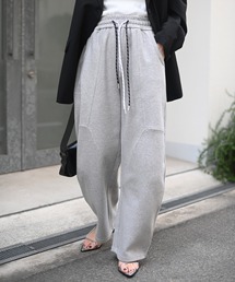 Marient | カットワークWストリングカーブスウェットパンツ 2(スウェットパンツ)
