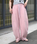 Marient(マリエント)のカットワークWストリングカーブスウェットパンツ 2