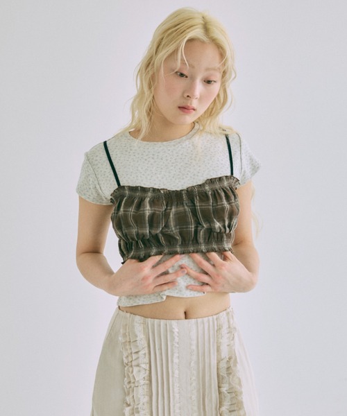 EN NEUME(エンノイム)の「【Set Up】Gather Checked Bandeau(その他トップス・レディース・ブルー/ブラウン/チャコール・FREE)」の21枚目の写真