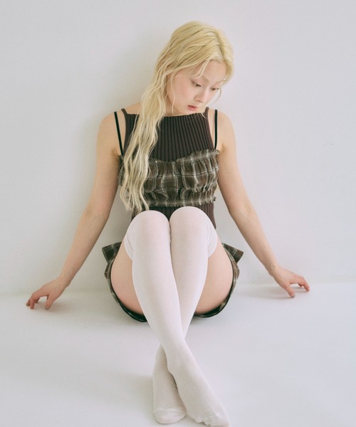 EN NEUME(エンノイム)の「【Set Up】Gather Checked Bandeau(その他トップス・レディース・ブルー/ブラウン/チャコール・FREE)」の15枚目の写真