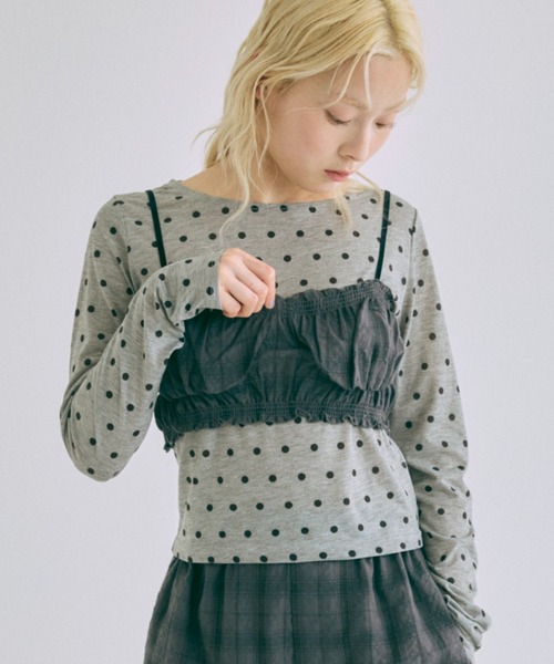 EN NEUME(エンノイム)の「【Set Up】Gather Checked Bandeau(その他トップス・レディース・ブルー/ブラウン/チャコール・FREE)」の8枚目の写真