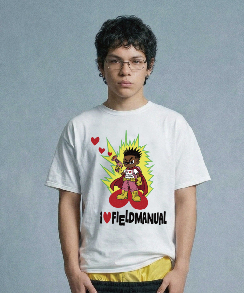 FIELDMANUAL(フィールドマニュアル)の「ハートキッド Tシャツ ホワイト(Tシャツ/カットソー・メンズ・その他・SMALL/MEDIUM/LARGE)」の2枚目の写真