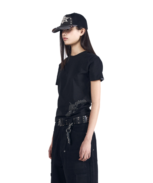 AAKAM（アーカム）の「Studded Pistol Half Top (Black)（Tシャツ/カットソー・レディース・その他・1/2/3）」の3枚目の写真