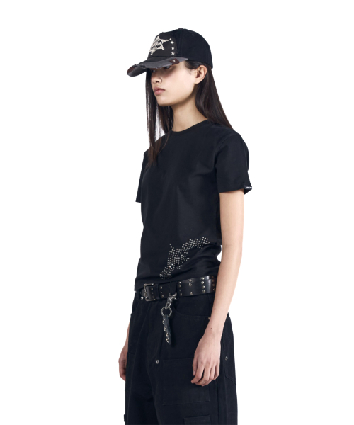 AAKAM（アーカム）の「Studded Pistol Half Top (Black)（Tシャツ/カットソー・レディース・その他・1/2/3）」の5枚目の写真