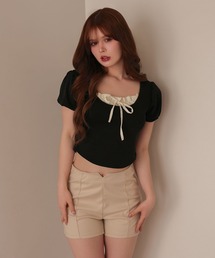 Layered luna ribbon tops/レイヤードルナ リボントップス