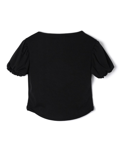 M DOLLY(エムドリー)の「Layered luna ribbon tops/レイヤードルナ リボントップス(Tシャツ/カットソー・レディース・ブラック/ホワイト・FREE)」の18枚目の写真