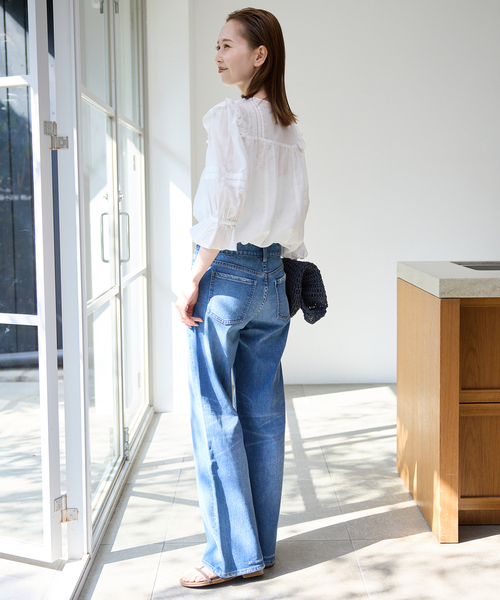 SLOBE IENA(スローブイエナ)の「《WEB限定/追加》コットンレーヨンレースブラウス(シャツ/ブラウス・レディース・ブラック/ホワイト/ブラウン・FREE)」の14枚目の写真