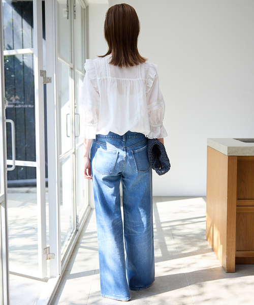 SLOBE IENA(スローブイエナ)の「《WEB限定/追加》コットンレーヨンレースブラウス(シャツ/ブラウス・レディース・ブラック/ホワイト/ブラウン・FREE)」の15枚目の写真