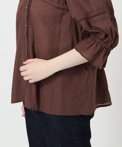SLOBE IENA(スローブイエナ)の「《WEB限定/追加》コットンレーヨンレースブラウス(シャツ/ブラウス・レディース・ブラック/ホワイト/ブラウン・FREE)」の10枚目の写真
