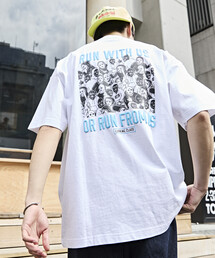 LURKING CLASS | 限定展開 LURKING CLASS×FREAK'S STORE ラーキングクラス 別注 ヴィンテージ加工 プリント Tシャツ RUN WITH US(Tシャツ/カットソー)