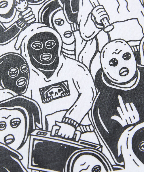 LURKING CLASS（ラーキングクラス）の「限定展開 LURKING CLASS×FREAK'S STORE ラーキングクラス 別注 ヴィンテージ加工 プリント Tシャツ RUN WITH US（Tシャツ/カットソー・メンズ・ホワイト/ブラック・MEDIUM/LARGE/X-LARGE）」の14枚目の写真
