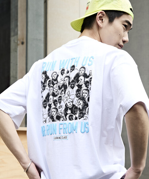 LURKING CLASS（ラーキングクラス）の「限定展開 LURKING CLASS×FREAK'S STORE ラーキングクラス 別注 ヴィンテージ加工 プリント Tシャツ RUN WITH US（Tシャツ/カットソー・メンズ・ホワイト/ブラック・MEDIUM/LARGE/X-LARGE）」の6枚目の写真