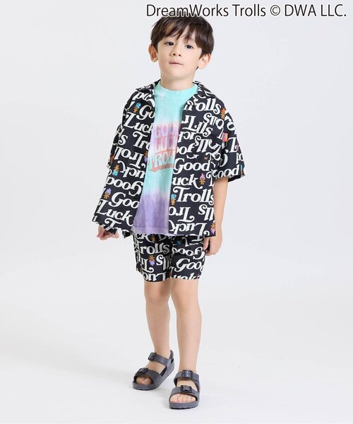 F.O.KIDS(エフオーキッズ)の「トロールズ オープンカラー総柄シャツ(シャツ/ブラウス・キッズ・ブラック/キナリ・130/120/110/100/90/80/150/140)」の3枚目の写真
