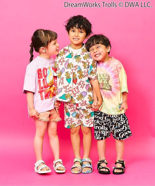 F.O.KIDS(エフオーキッズ)の「トロールズ オープンカラー総柄シャツ(シャツ/ブラウス・キッズ・ブラック/キナリ・130/120/110/100/90/80/150/140)」の6枚目の写真