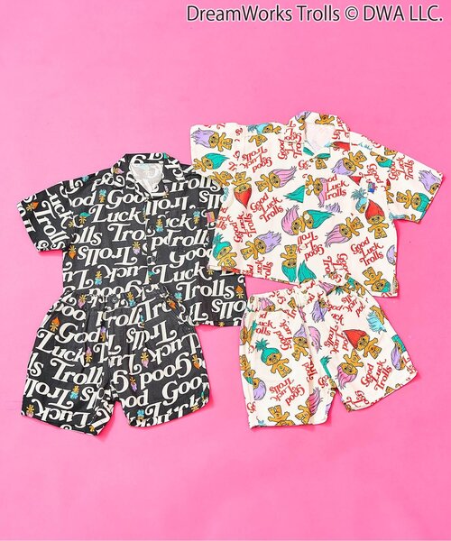 F.O.KIDS(エフオーキッズ)の「トロールズ オープンカラー総柄シャツ(シャツ/ブラウス・キッズ・ブラック/キナリ・130/120/110/100/90/80/150/140)」の7枚目の写真