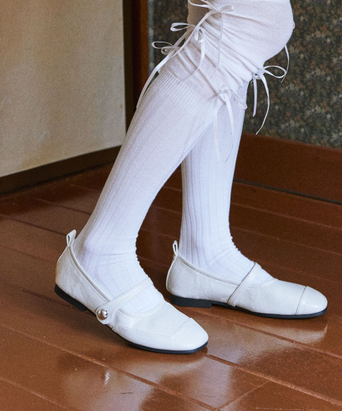 SPUR(シュプール)の「エラスティックストリングメリージェーンフラットシューズ1.5cm -UA9018 (3カラー)(バレエシューズ・レディース・ミント/アイボリー/ブラック・22.5cm/23.5cm/23cm/24.5cm/24cm/25cm)」の9枚目の写真