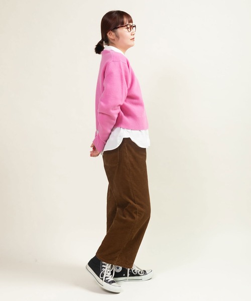 CHILD WOMAN(チャイルドウーマン)の「ラムウール7GG 刺繍入りクルーネックプルオーバー(ニット/セーター・レディース・ブルー/オレンジ/レッド/ネイビー/ホワイト/ピンク・FREE)」の13枚目の写真