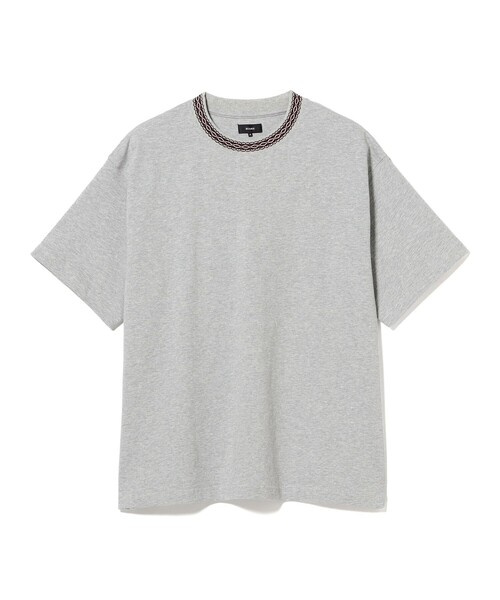 BEAMS(ビームス)の「リブ ジャカード Tシャツ(Tシャツ/カットソー・メンズ・ブラック/トップグレー・M/S/XL/L)」の1枚目の写真