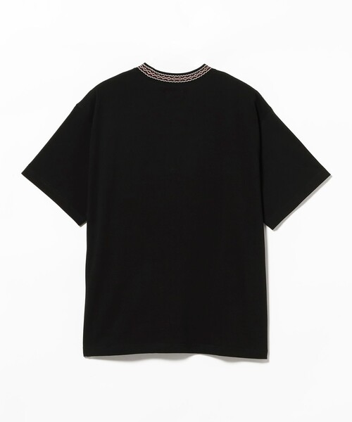 BEAMS(ビームス)の「リブ ジャカード Tシャツ(Tシャツ/カットソー・メンズ・ブラック/トップグレー・M/S/XL/L)」の6枚目の写真