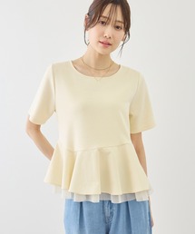 ROPE' PICNIC | 裾フリル異素材ドッキングカットトップス(Tシャツ/カットソー)