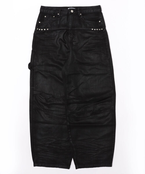 Never mind the XU(ネバーマインドザエックスユー)の「【Never mind the XU】coating denim pants / 【ネバーマインド ザ エックスユー】コーティングワイドデニムパンツ(デニムパンツ・メンズ・ブラック・M/L/S)」の16枚目の写真