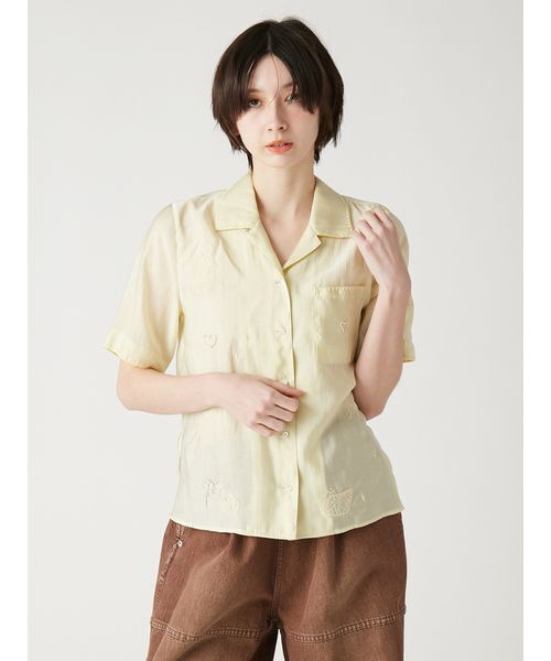 FURFUR(ファーファー)の「マリンモチーフビーズシアーシャツ(シャツ/ブラウス・レディース・ホワイト/イエロー/ライトブルー・F)」の3枚目の写真