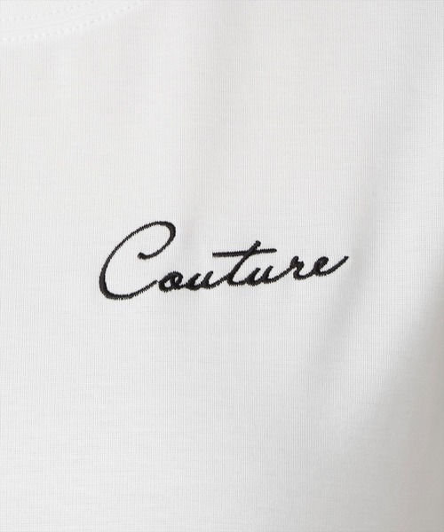 AND COUTURE(アンドクチュール)の「ワンポイント刺繍Tシャツ(Tシャツ/カットソー・レディース・ブラック/オフホワイト/グリーン・FREE)」の7枚目の写真