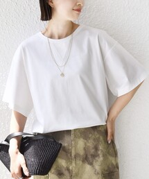 〈接触冷感/UVカット〉ガゼット デザイン ワイド スリーブ TEE