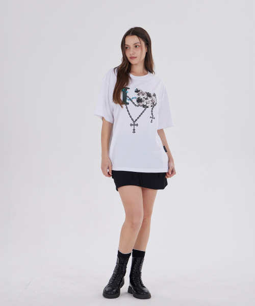 DYSFUNCT(ディスファンクト)の「I LOVE CAMO BEAR T-SHIRT(WHITE)(Tシャツ/カットソー・レディース・その他・SMALL/MEDIUM/LARGE)」の2枚目の写真