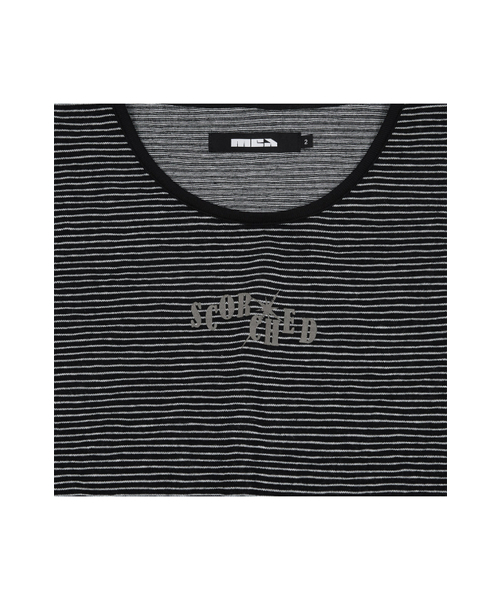 MEA（メア）の「SCORCHED STRIPE SLEEVELESS [BLACK]（Tシャツ/カットソー・メンズ・その他・2/3）」の3枚目の写真