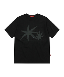 Star Orbit Applique T-shirts Black