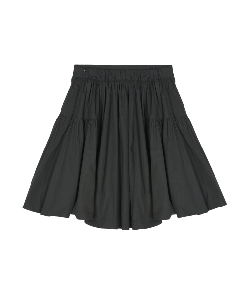 NICK&NICOLE(ニックアンドニコール)の「COTTON FLARE MIDI SKIRT_CHARCOAL(スカート・レディース・その他・FREE)」の2枚目の写真