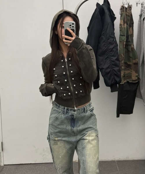 LAMPOON(ランプーン)の「【LAMPOON】ナポレオンスエットパーカー(パーカー・レディース・ブラック・LARGE/MEDIUM/SMALL)」の1枚目の写真