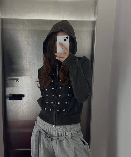 LAMPOON(ランプーン)の「【LAMPOON】ナポレオンスエットパーカー(パーカー・レディース・ブラック・LARGE/MEDIUM/SMALL)」の4枚目の写真