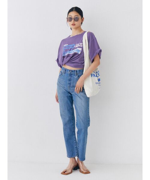 Ungrid(アングリッド)の「ハイウエストヴィンテージストレートデニム(デニムパンツ・レディース・インディゴブルー/ブルー・24inch/26inch/25inch)」の3枚目の写真