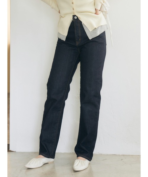 Ungrid(アングリッド)の「ハイウエストヴィンテージストレートデニム(デニムパンツ・レディース・インディゴブルー/ブルー・24inch/26inch/25inch)」の21枚目の写真