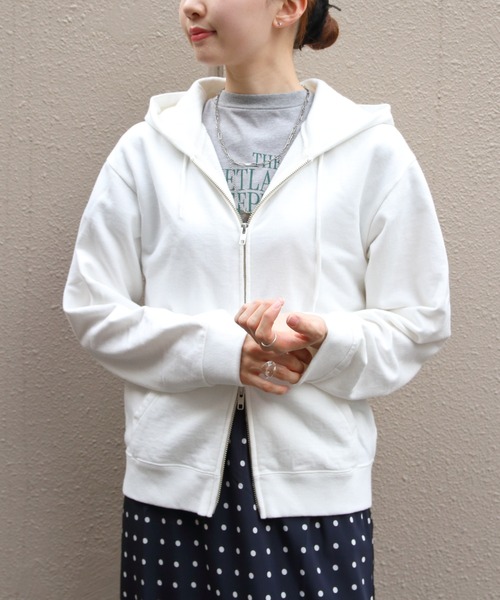 THE SHINZONE（ザ　シンゾーン）の「THE SHINZONE/シンゾーン　ユースフルジップアップフーディー　USEFUL ZIP-UP HOODIE　26AMSCU02（パーカー・レディース・グレー/ホワイト・FREE）」の12枚目の写真