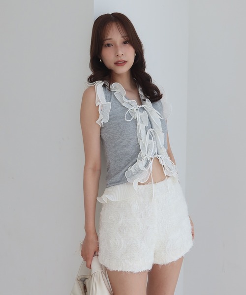 トップス EIMY ISTOIRE FRILL PLEATS TANK TOP FRILL PLEATS TANK TOP（タンクトップ）｜EIMY ISTOIRE（エイミー