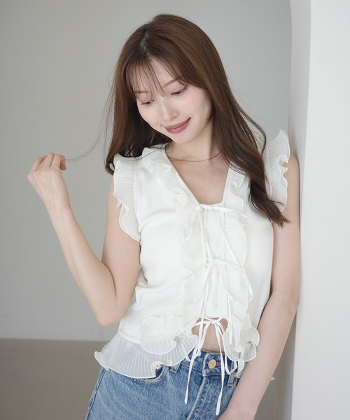 FRILL PLEATS TANK TOP（タンクトップ）｜EIMY ISTOIRE（エイミー