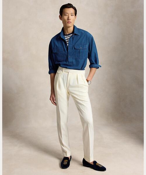 POLO RALPH LAUREN(ポロ ラルフ ローレン)の「リラックス フィット シャンブレー ワークシャツ(シャツ/ブラウス・メンズ・ネイビー系1・XS/L)」の3枚目の写真