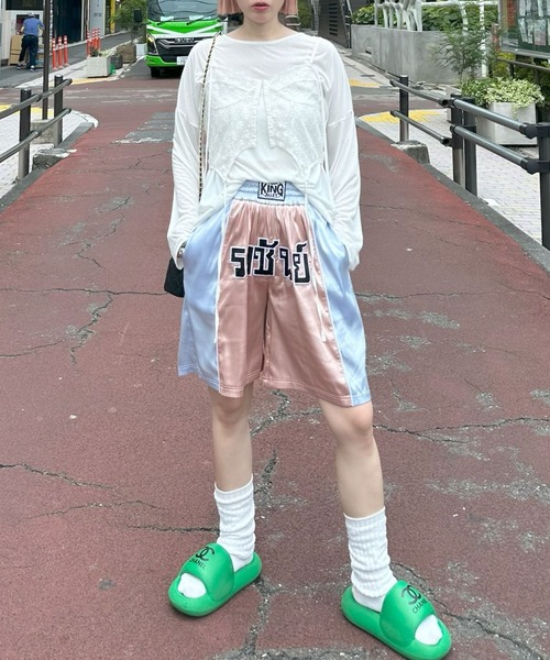 Alley Tokyo(アリートーキョー)の「バックレースアップシアーT(Tシャツ/カットソー・レディース・ブラック/ピンク/オフホワイト/イエロー/サックスブルー/レッド・FREE)」の9枚目の写真