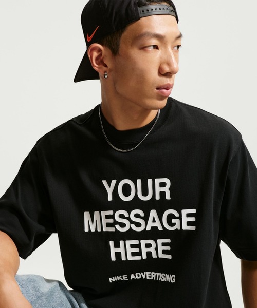 NIKE(ナイキ)の「ナイキ "Your Message Here" Tシャツ / Nike "Your Message Here" T-Shirt IQ5861-010 Black(Tシャツ/カットソー・メンズ・ブラック・2XL/XL/S/M/L)」の16枚目の写真