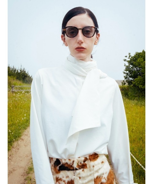 sahara(サハラ)の「【26AW PRE ORDER】Scarf Tie Blouse(シャツ/ブラウス・レディース・ブラック/ホワイト・FREE)」の16枚目の写真