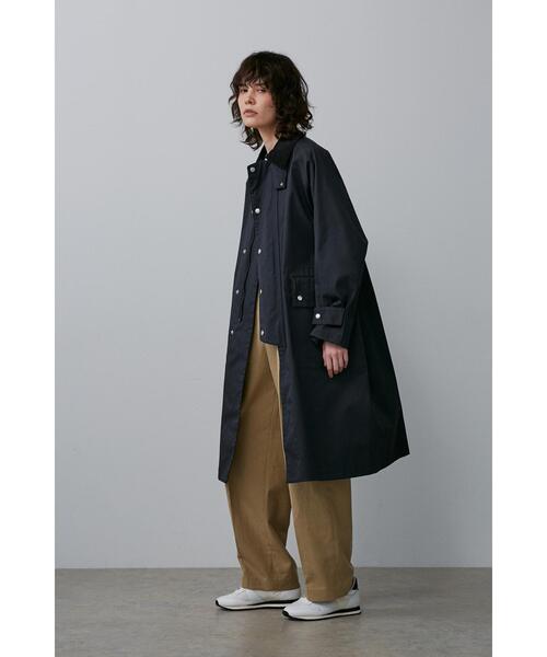 YLEVE（イレーヴ）の「YLEVE / COATED ORGANIC COTTON CHINO CO（ダウンジャケット/コート・レディース・ネイビー・0/1）」の2枚目の写真