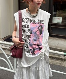 CIAOPANIC | シャーリングBIGノースリーブTee(Tシャツ/カットソー)