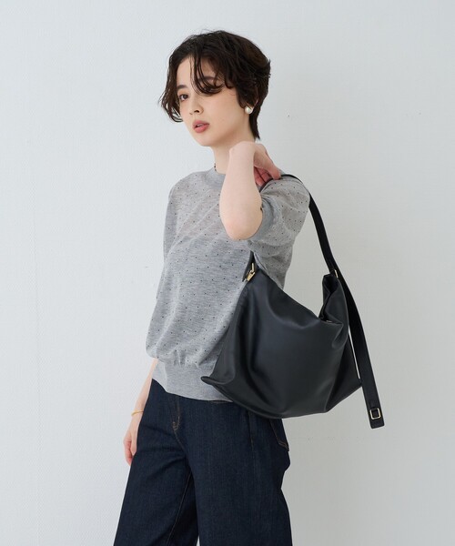 Rouge vif(ルージュヴィフ)の「レビータ半袖シアーニット / ドット(ニット/セーター・レディース・ブラック/グレー系その他/ベージュ系その他・フリー)」の12枚目の写真