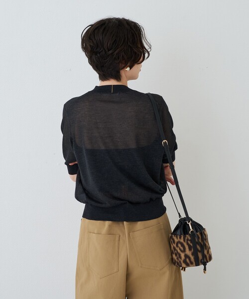 Rouge vif(ルージュヴィフ)の「レビータ半袖シアーニット / ドット(ニット/セーター・レディース・ブラック/グレー系その他/ベージュ系その他・フリー)」の22枚目の写真